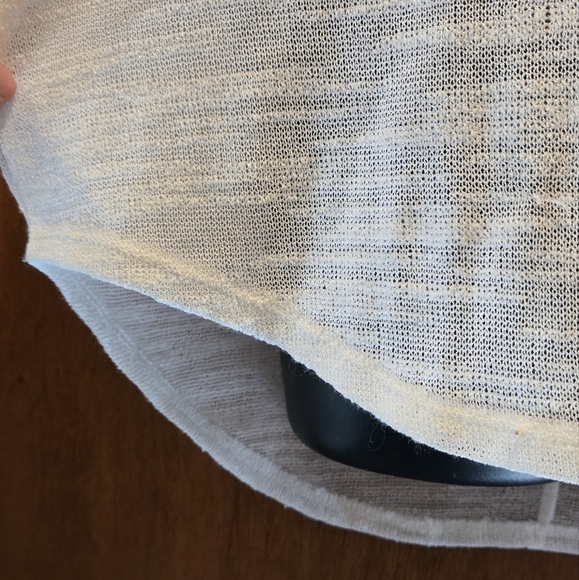 Olive & Oak White Sheer Long Sleeve Tunic/top SzL - Picture 4 of 8